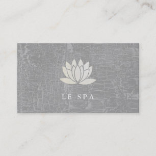 Carte De Visite Fleur Lotus / Gris marbré