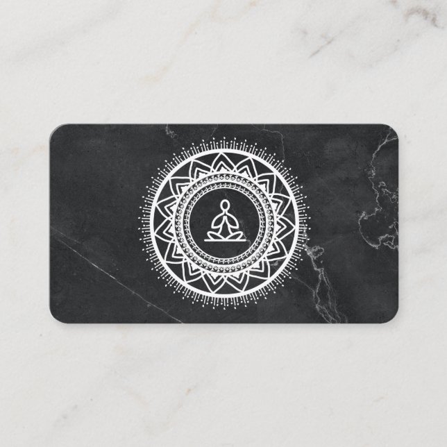 Carte De Visite Fleur Lotus | Méditation | Professeur de yoga (Devant)