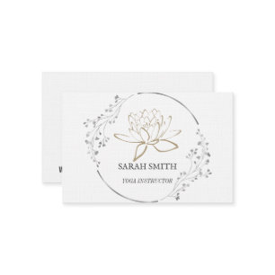 Carte De Visite Fleur Lotus Professionnelle Élégante Moderne