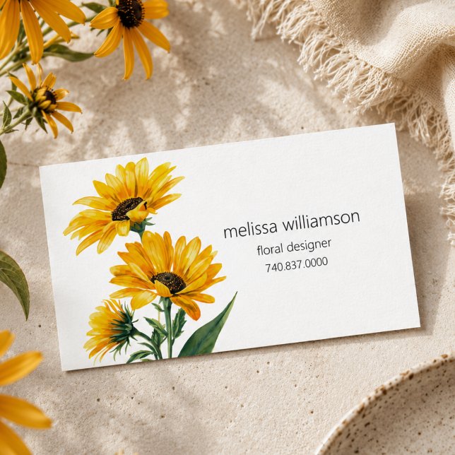 Carte De Visite Fleur Minimaliste (Créateur téléchargé)