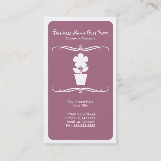 Carte De Visite fleur mod (Devant)