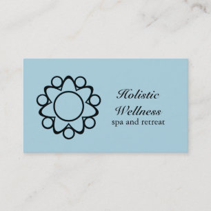 Carte de visite Fleur Pacifique, Bleu Clair