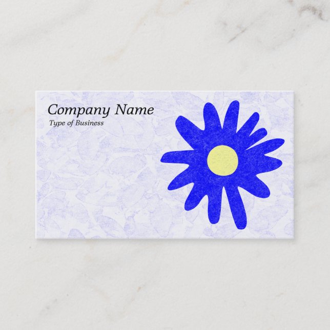 Carte De Visite Fleur papier - Bleu (Devant)