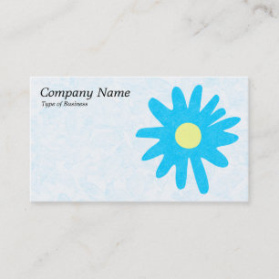 Carte De Visite Fleur papier - bleu ciel
