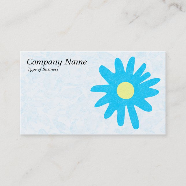 Carte De Visite Fleur papier - bleu ciel (Devant)