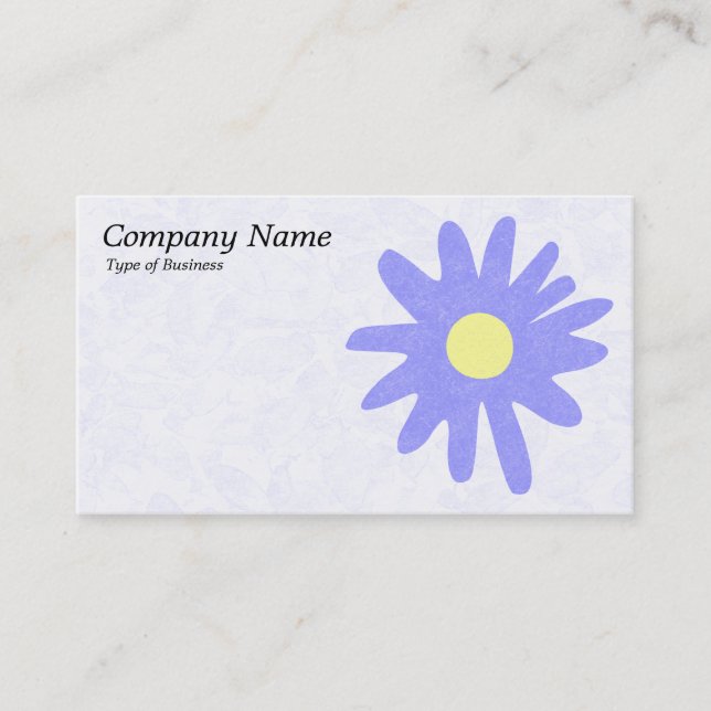 Carte De Visite Fleur papier - Bleu pastel (Devant)