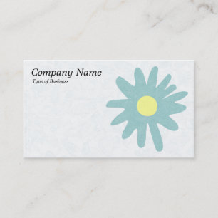Carte De Visite Fleur papier - Bleu Vert
