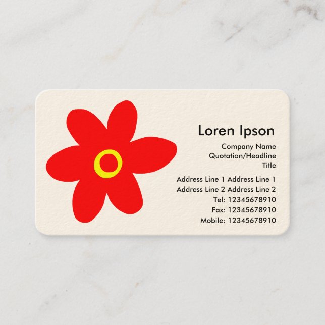 Carte De Visite Fleur Pop (Devant)