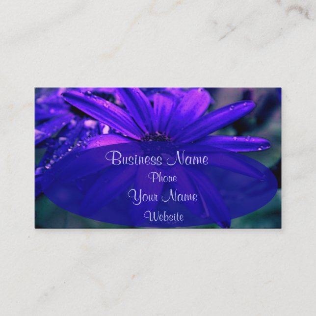 Carte De Visite Fleur pourpre (Devant)