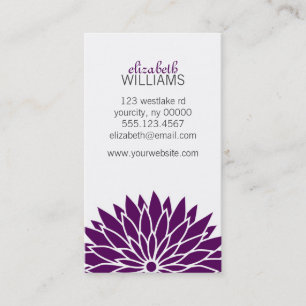 Carte De Visite Fleur pourpre foncé