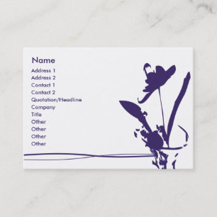 Carte De Visite Fleur pourpre - potelée