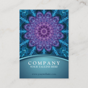 Carte De Visite Fleur pourpre spirituelle, mer du bleu - potelé