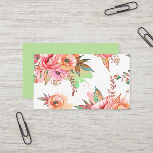 Carte De Visite fleur printanière