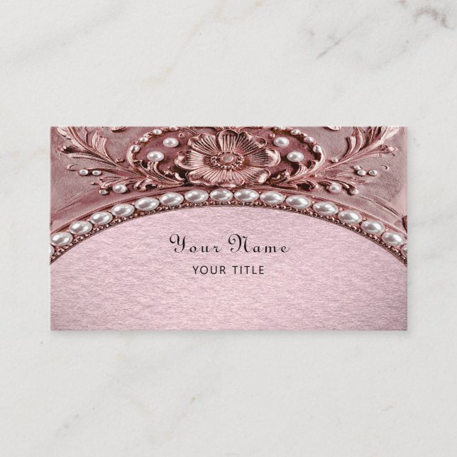 Carte de visite Fleur Rose (Devant)