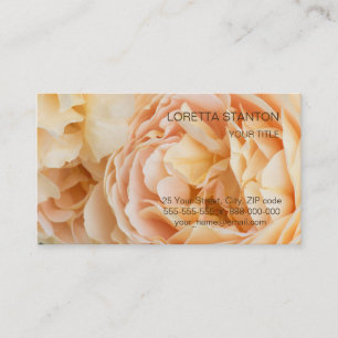 Carte De Visite Fleur rose jaune