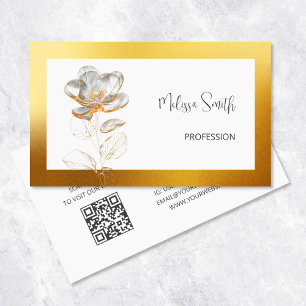 Carte De Visite Fleur Rose or Ethereal