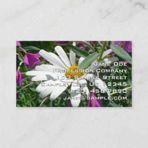 Carte De Visite Fleur sauvage Daisy et Fireweed
