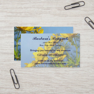 Carte De Visite Fleur sauvage de tournesol de graine de poulet à