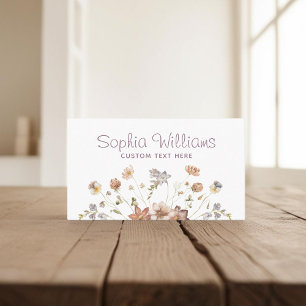 Carte De Visite Fleur sauvage romantique rustique