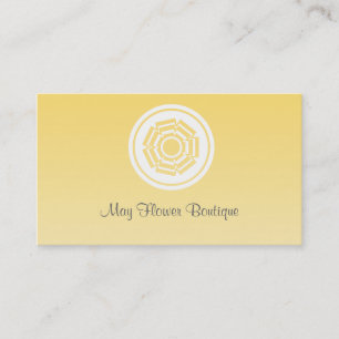 Carte de visite Fleur tout simplement rétro, Jaune