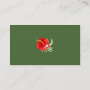 Carte De Visite Fleur tropicale (Basil Green)