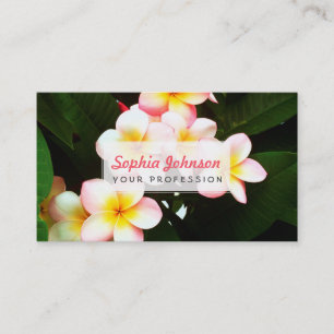 Carte De Visite Fleur tropicale de Frangipani