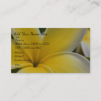 Carte De Visite Fleur tropicale de Frangipani de Plumeria
