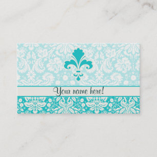 Carte De Visite Fleur turquoise de lis