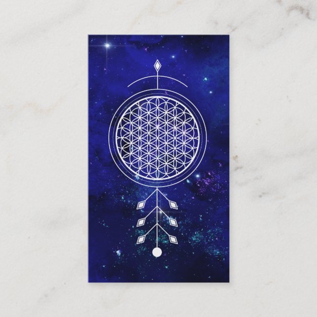 Carte De Visite *~* Fleur Universe de la vie Yoga Astrologie Reiki (Devant)