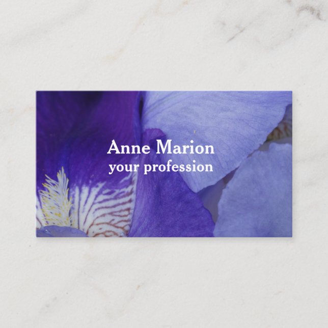 Carte de visite Fleur Violette (Devant)