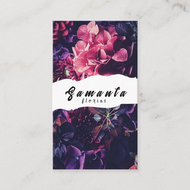 Carte de visite fleuriste (Devant)