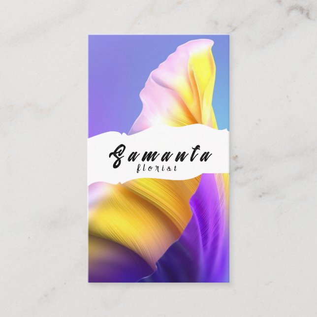 Carte de visite fleuriste (Devant)