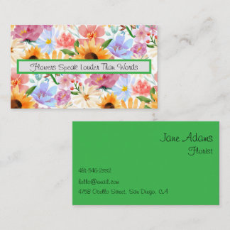 Carte De Visite Fleuriste