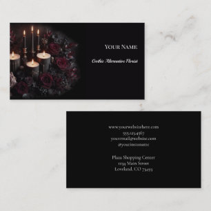 Carte De Visite Fleuriste alternative gothique florale sombre