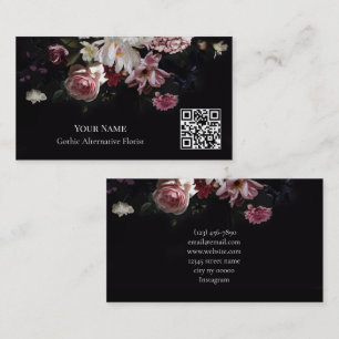 Carte De Visite Fleuriste alternative gothique florale sombre