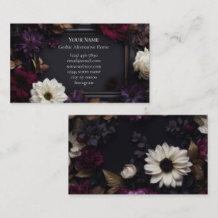 Carte De Visite Fleuriste alternative gothique florale sombre