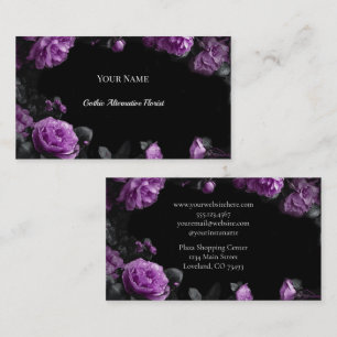 Carte De Visite Fleuriste alternative gothique florale sombre