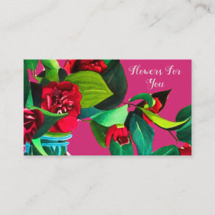 Carte De Visite Fleuriste boutique fleurs pour You Camellia art
