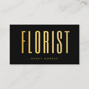 Carte De Visite Fleuriste Code Qr Photo Noir Et Or