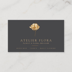 Carte De Visite Fleuriste élégant & Concepteur floral