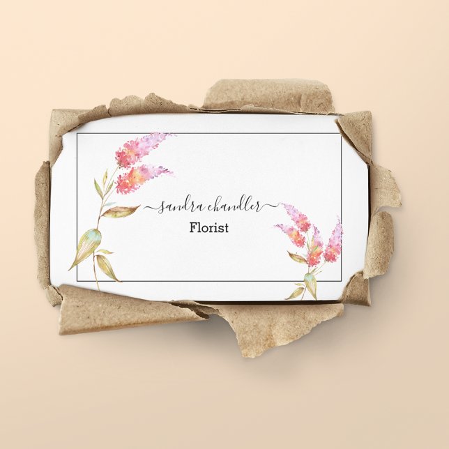Carte De Visite Fleuriste Élégant Simpliste (Créateur téléchargé)