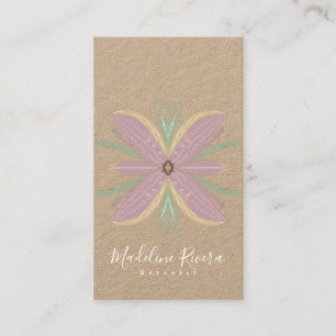 Carte De Visite Fleuriste en botanique Créateur floral Kraft