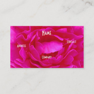 Carte De Visite Fleuriste - Rose rose