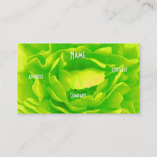 Carte De Visite Fleuriste - Rose vert