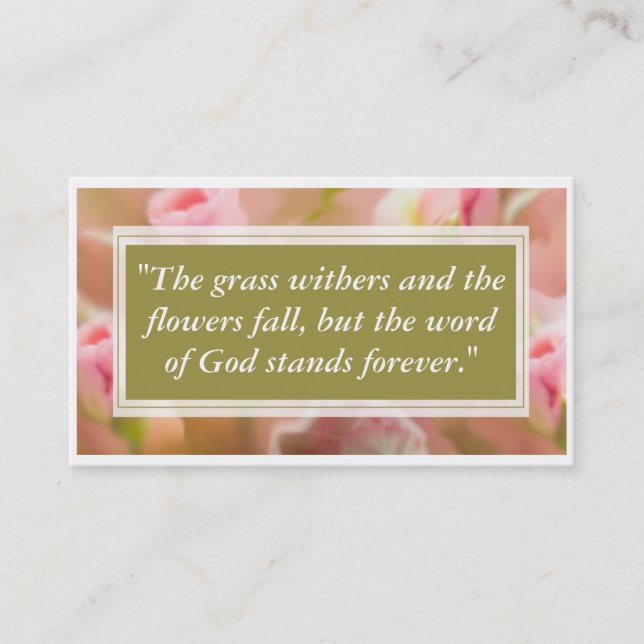 Carte De Visite Fleurs (Devant)