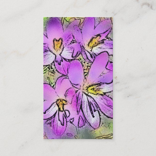 CARTE DE VISITE FLEURS (Devant)