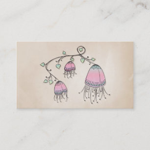 Carte De Visite Fleurs accrochantes de griffonnage