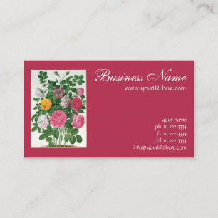 Carte De Visite Fleurs anciennes en fleurs, roses de jardin de pri