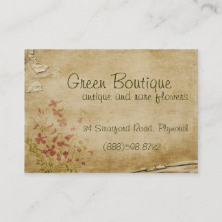 Carte De Visite Fleurs antiques