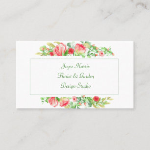 Carte De Visite Fleurs aquarelles